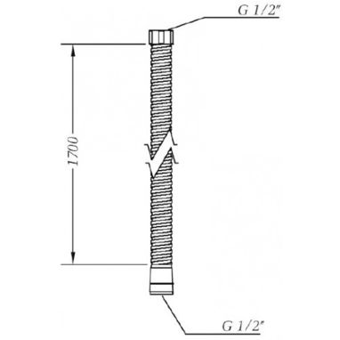 GENEBRE Душевой шланг 1,7 Black (99 080 287)